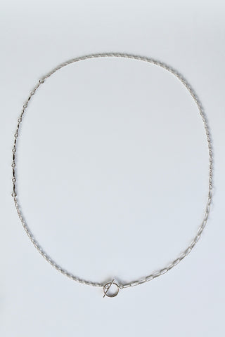 Toggle Clasp Patchwork Chain Necklace