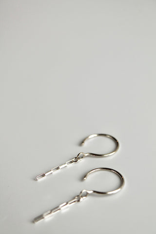 Threader Hoops (with Dangly Chain)