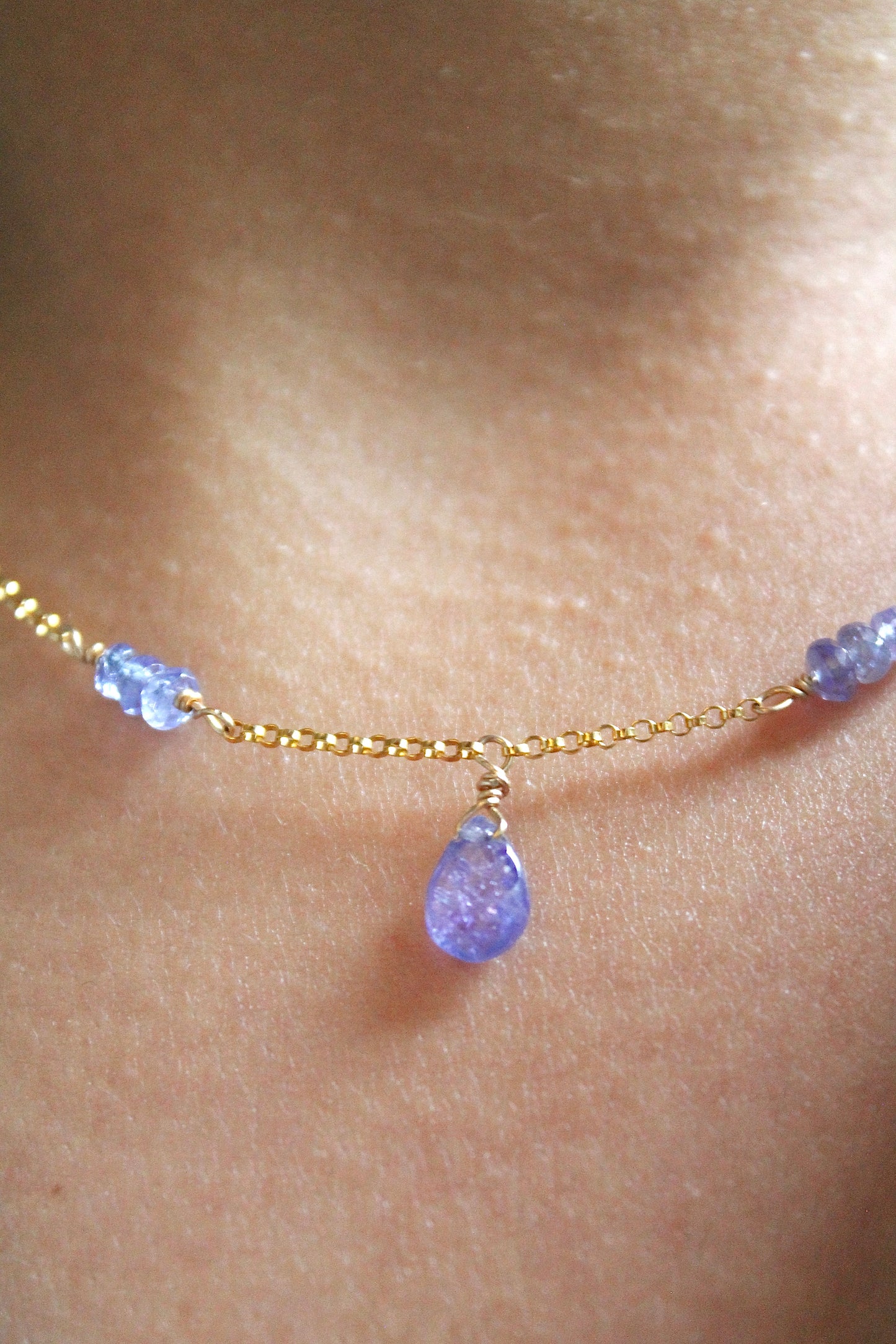 Flora Gemstone Drop Necklace