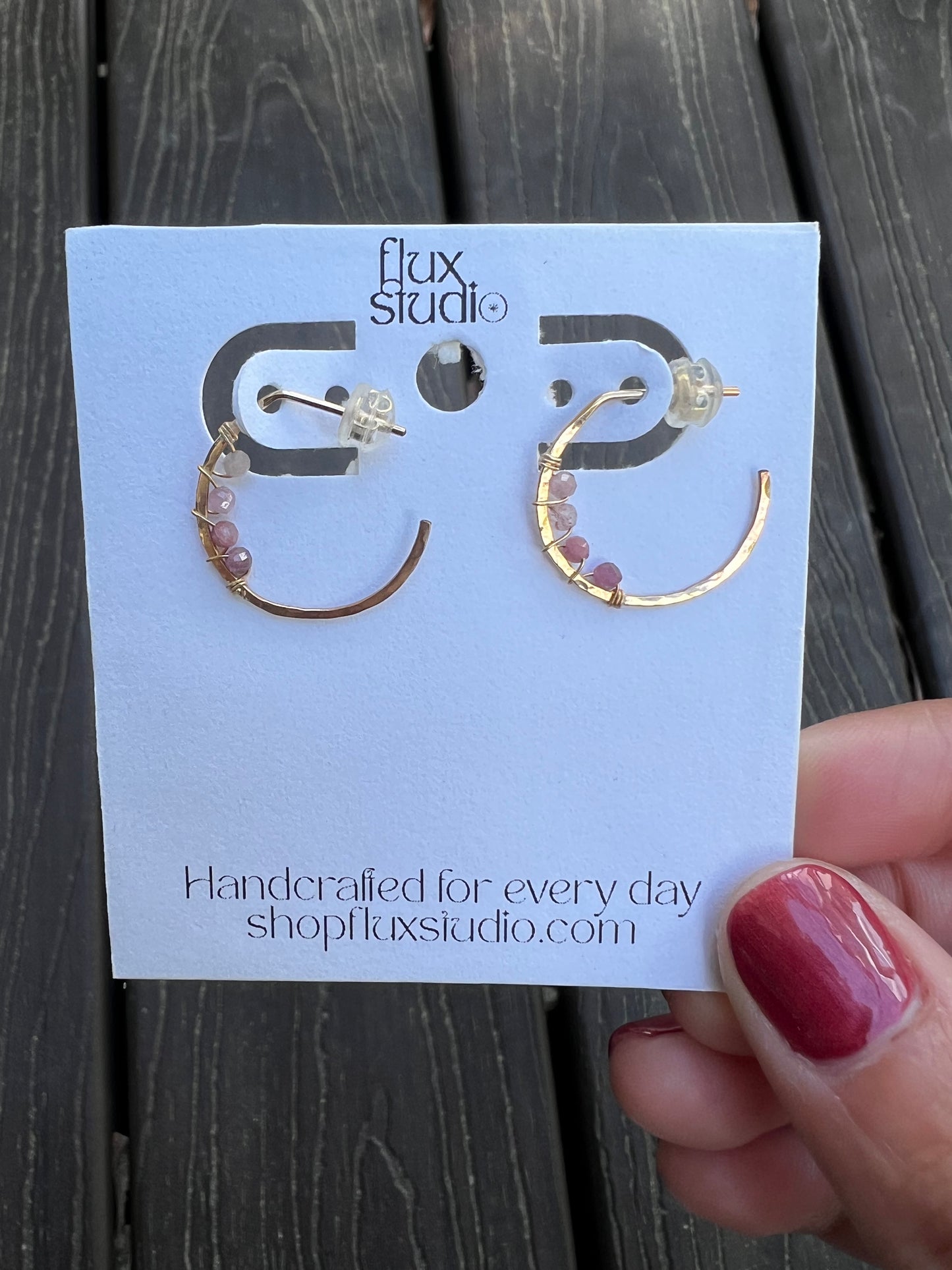 Birthstone Wrapped Hoops