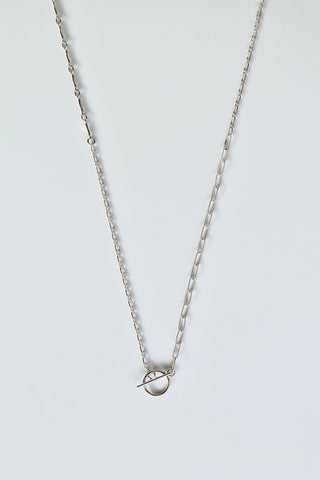 Toggle Clasp Patchwork Chain Necklace