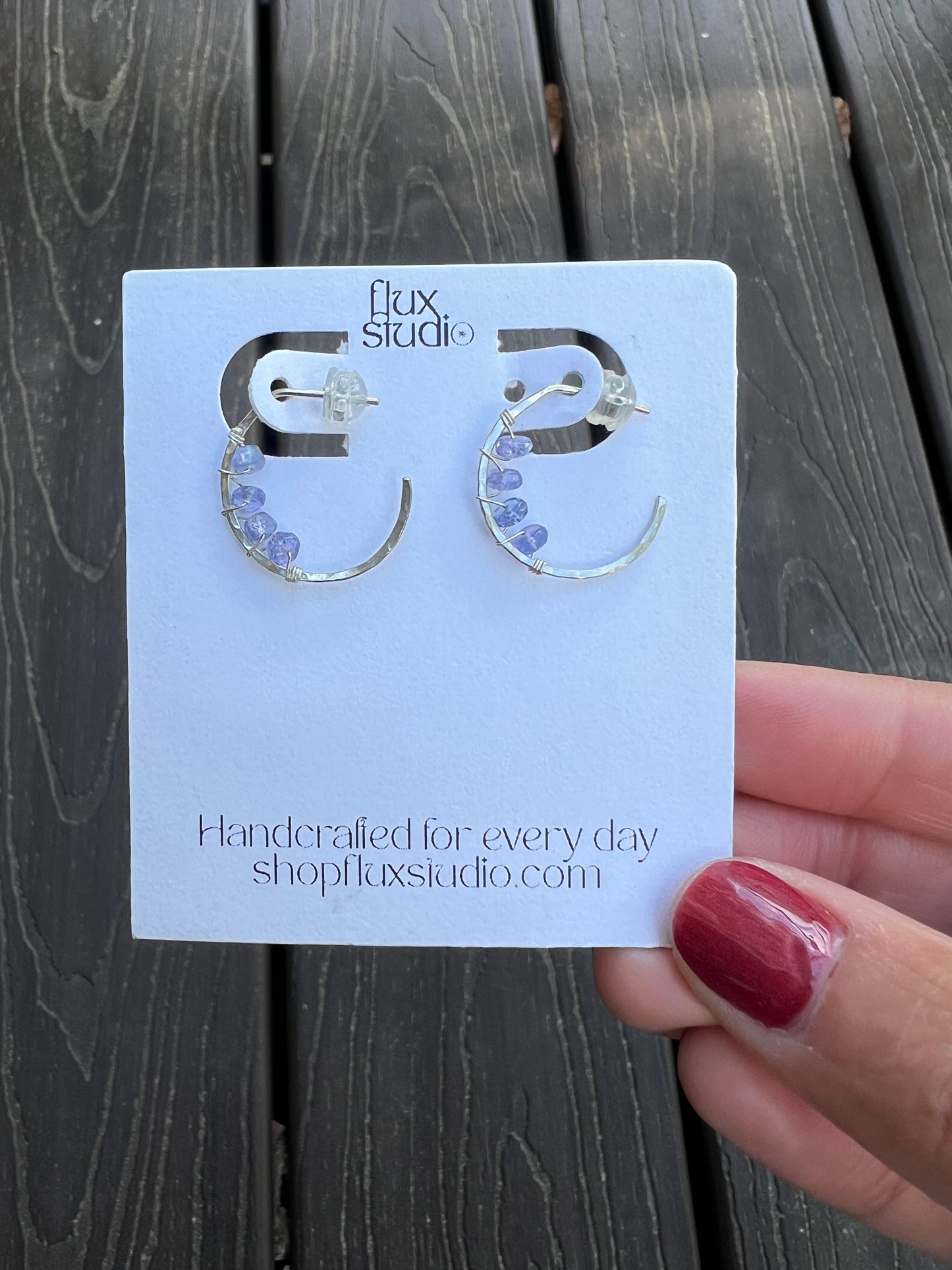 Birthstone Wrapped Hoops