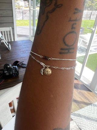 Custom Tourmaline Double Chain Bracelet