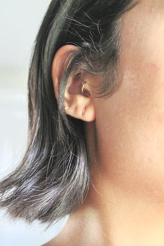 Hammered Sleeper Claw Studs