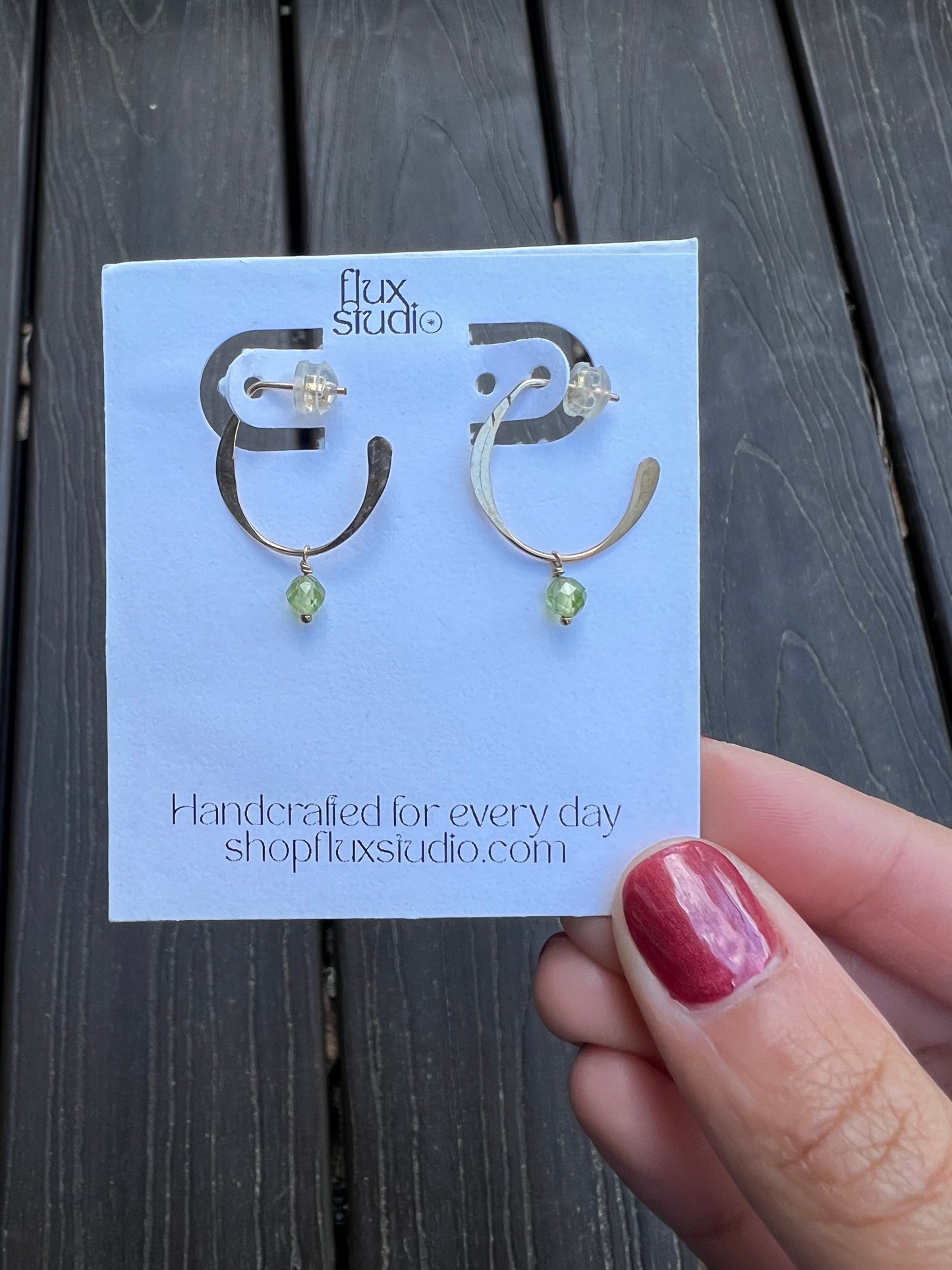 Birthstone Drop Hoops