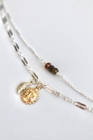 Custom Tourmaline Double Chain Bracelet