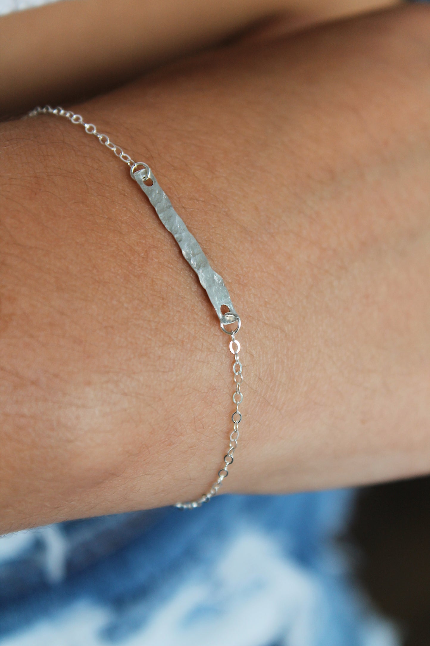 Hammered Bar Bracelet