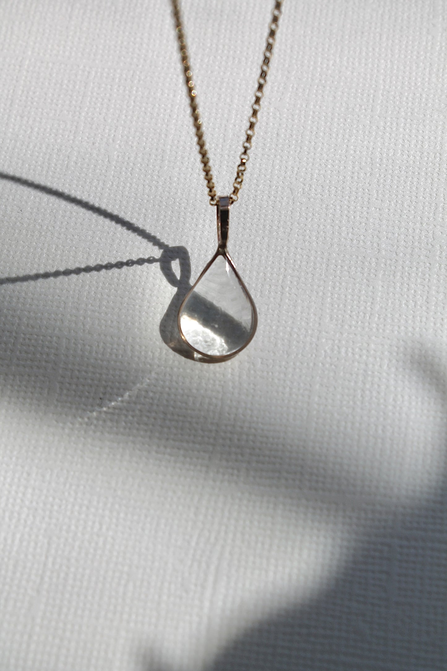 "APRIL SHOWERS" LARGE RAINDROP NECKLACE - 14K GOLD FILLED