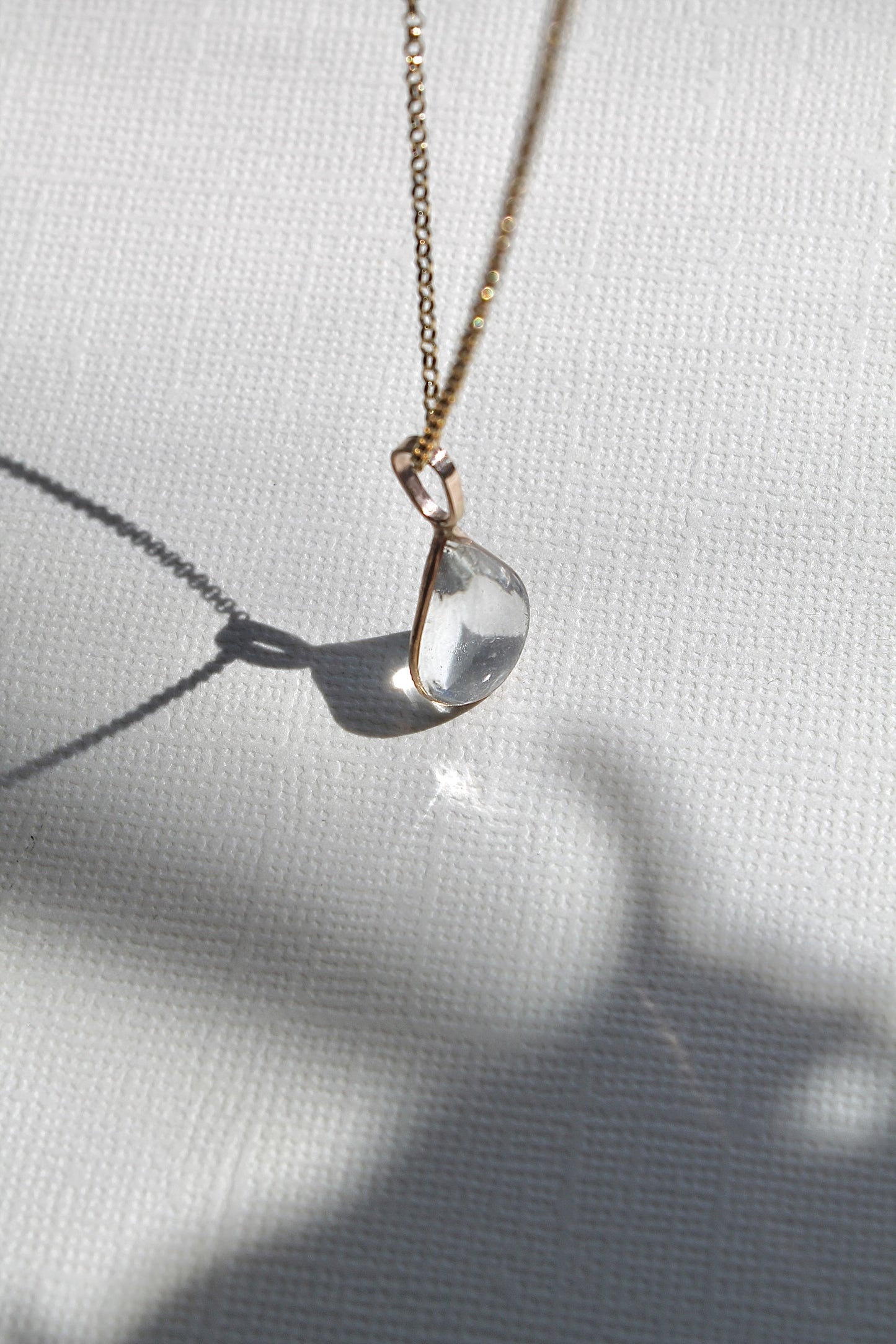 "APRIL SHOWERS" LARGE RAINDROP NECKLACE - 14K GOLD FILLED