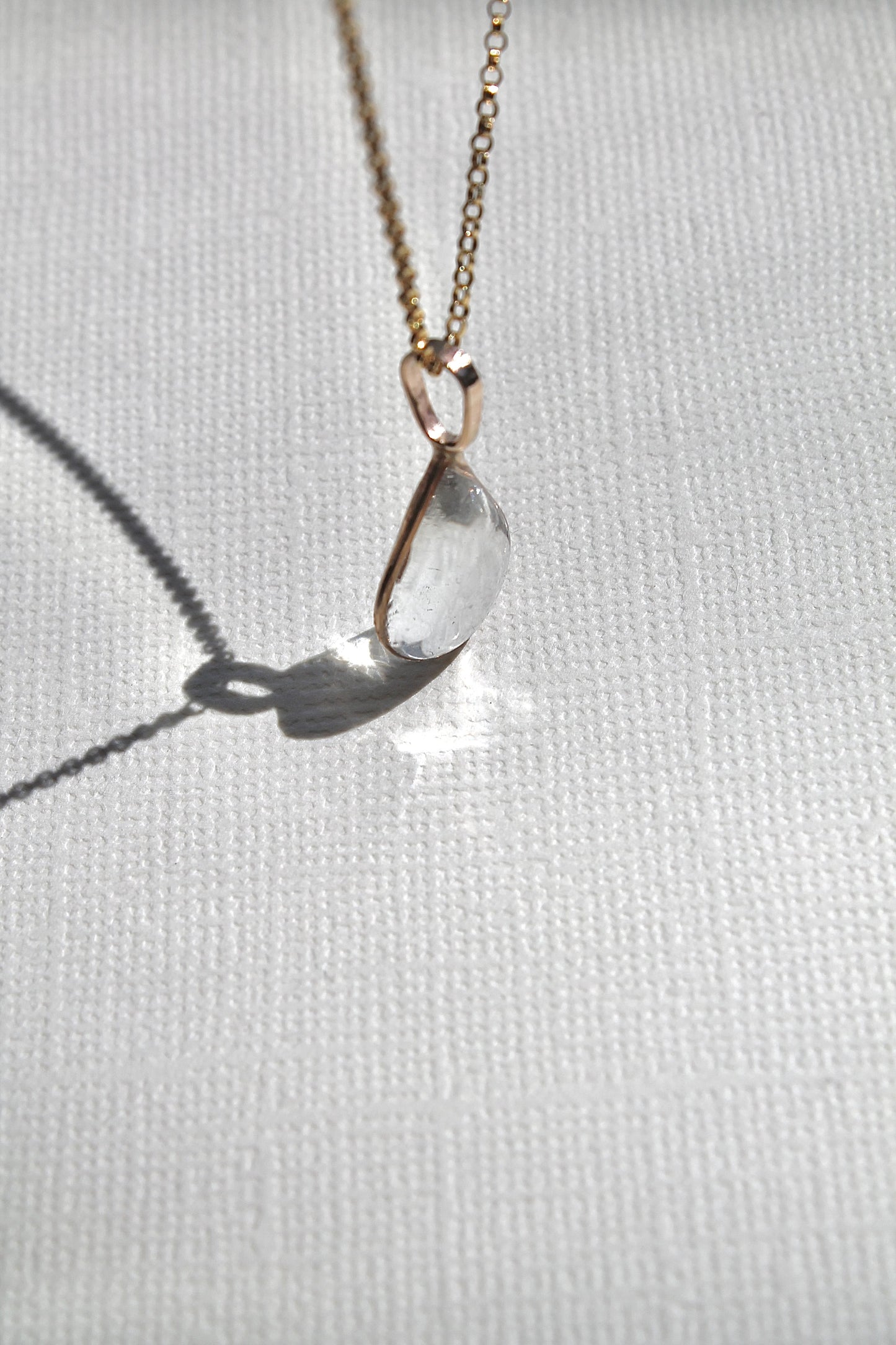 "APRIL SHOWERS" LARGE RAINDROP NECKLACE - 14K GOLD FILLED
