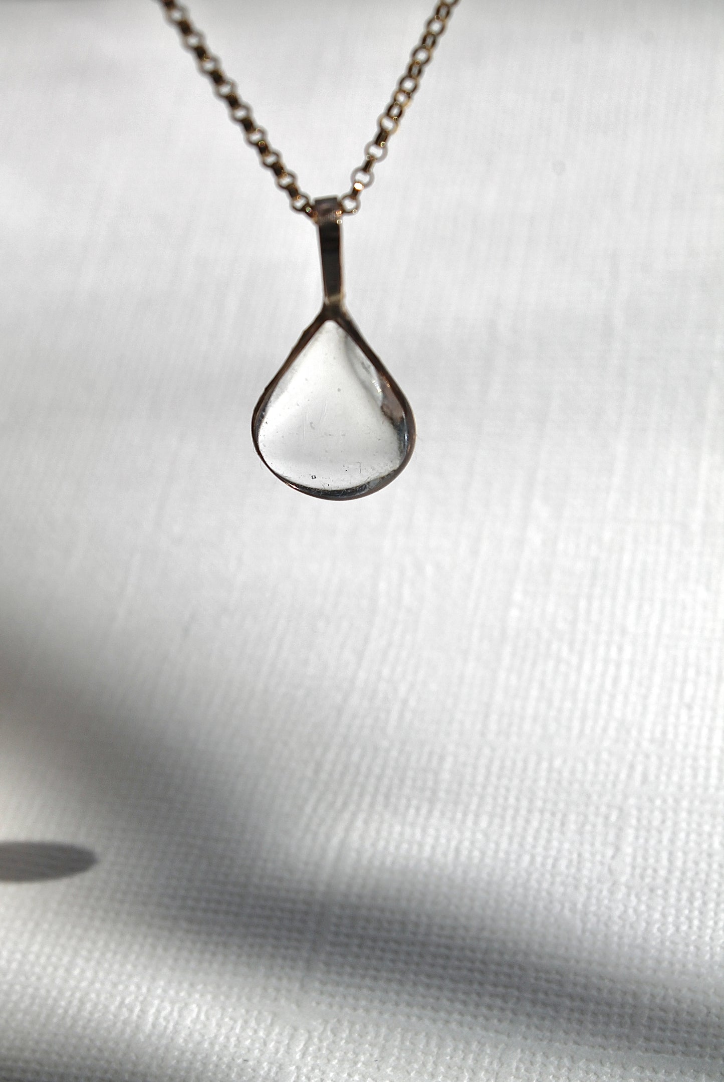 "APRIL SHOWERS" LARGE RAINDROP NECKLACE - 14K GOLD FILLED