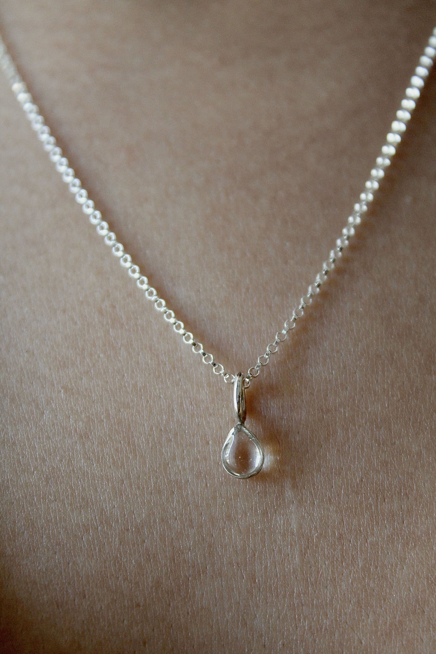 "APRIL SHOWERS" MULTI RAINDROP NECKLACE - STERLING SILVER