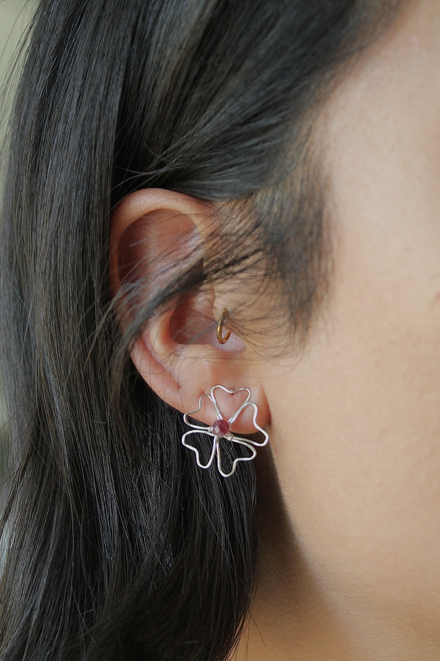 PHLOX STUDS - STERLING SILVER