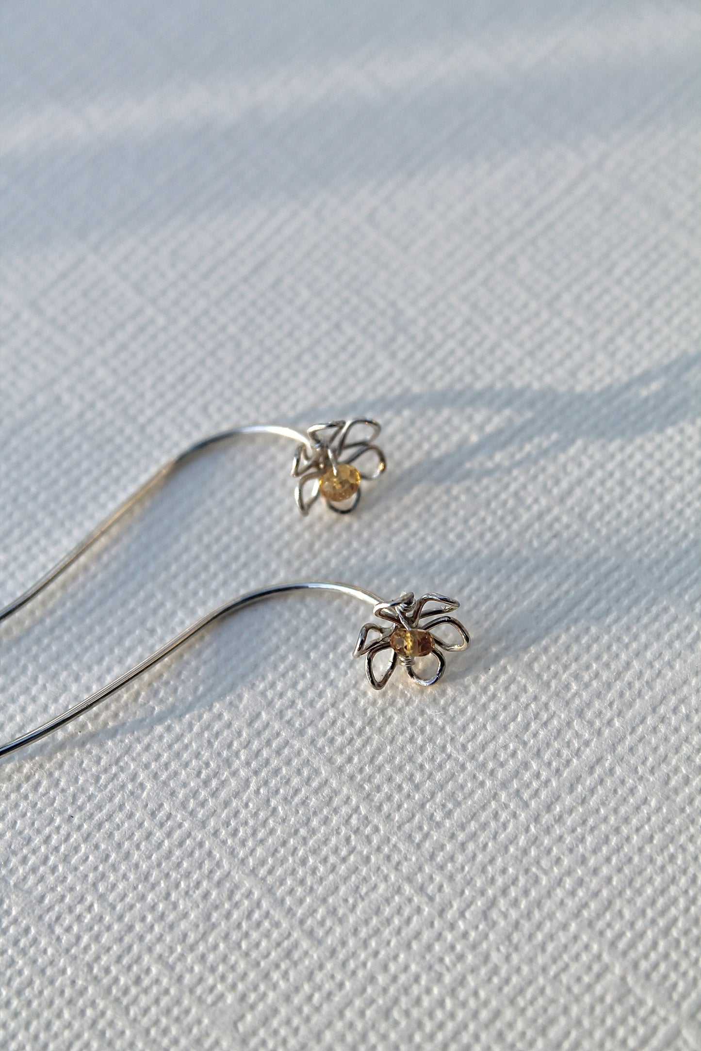 DAFFODIL THREADERS - STERLING SILVER