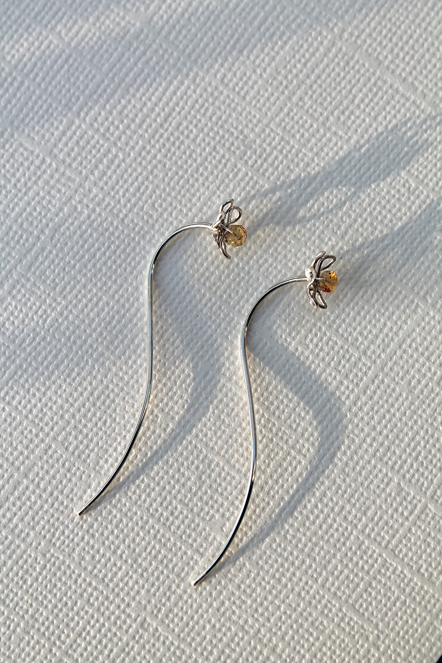 DAFFODIL THREADERS - STERLING SILVER