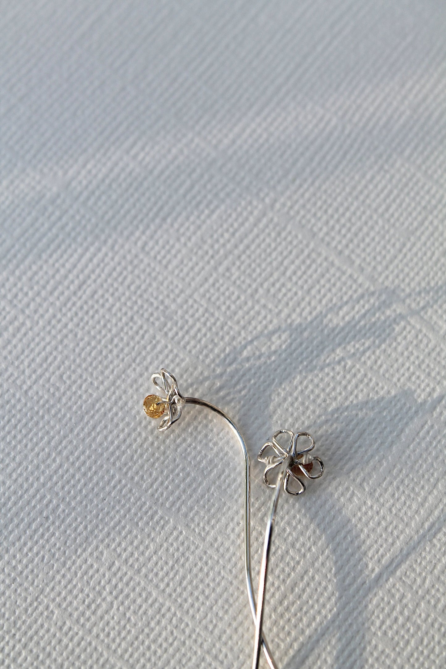 DAFFODIL THREADERS - STERLING SILVER
