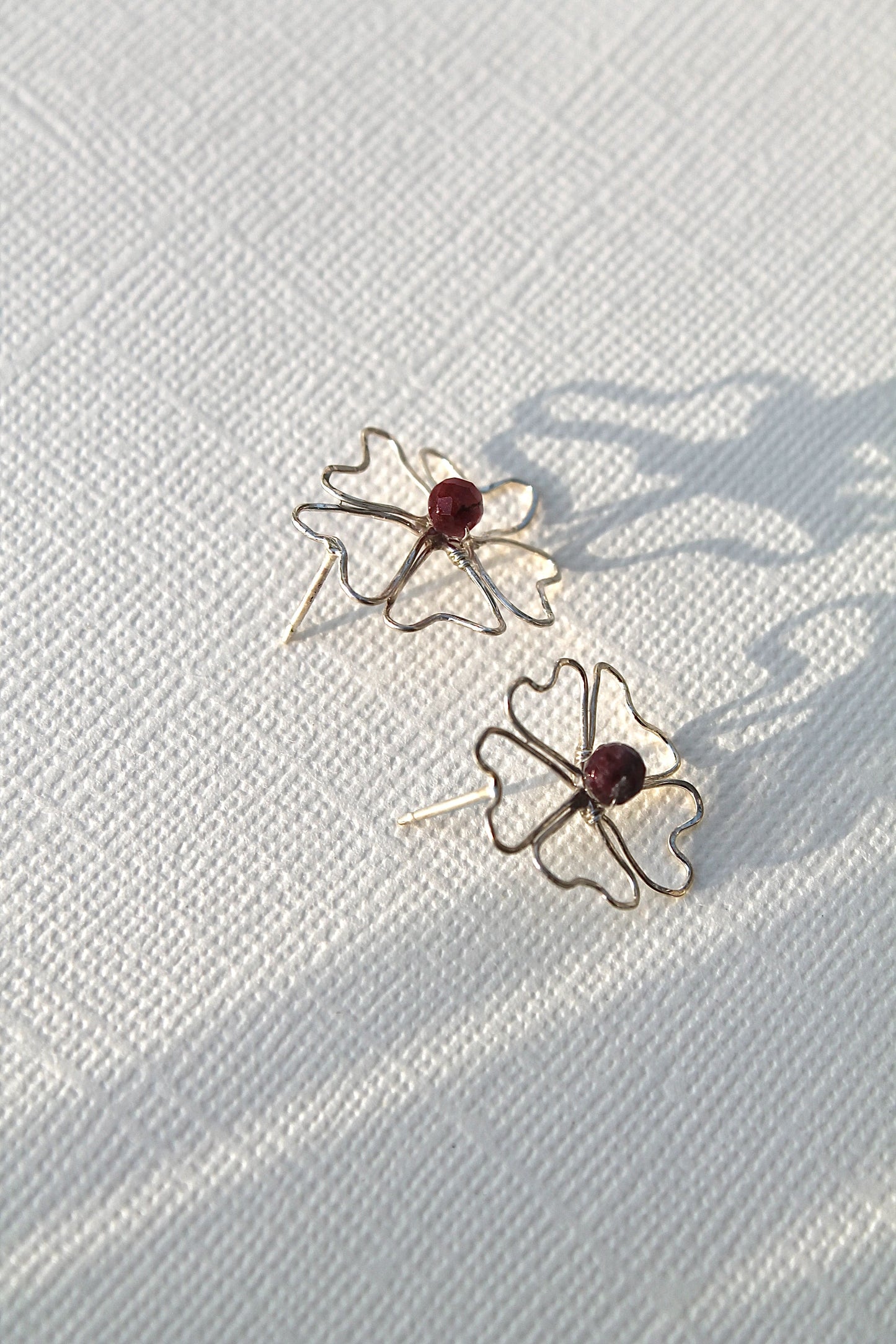 PHLOX STUDS - STERLING SILVER