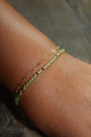 Custom Peridot Beaded Bracelet