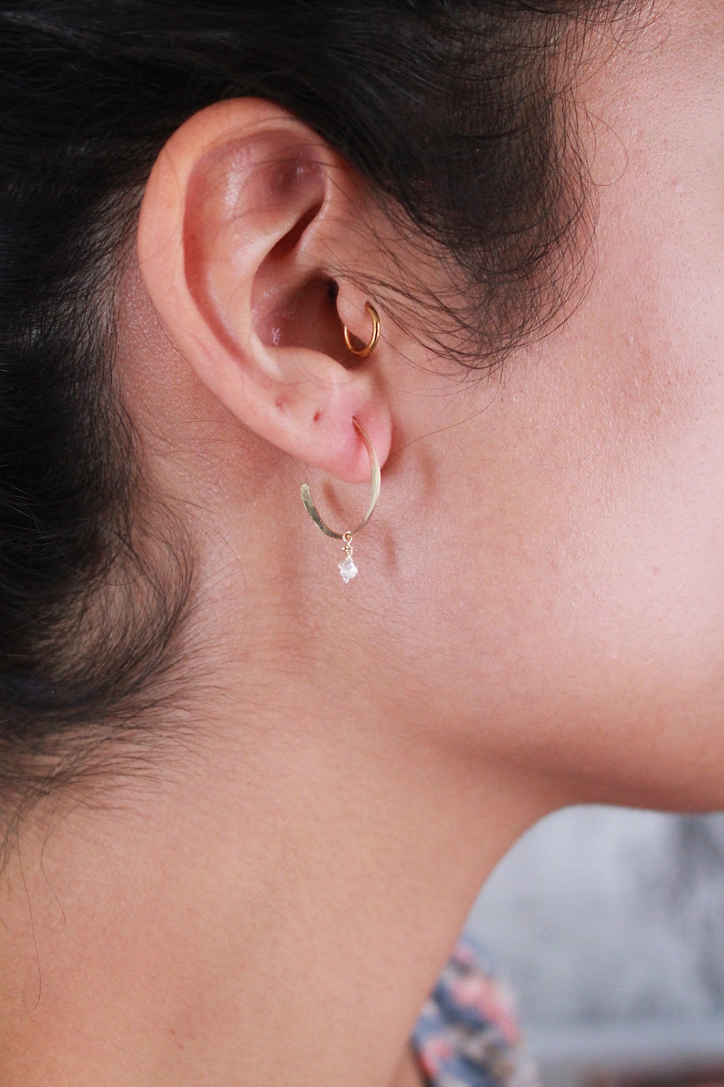 Birthstone Drop Hoops