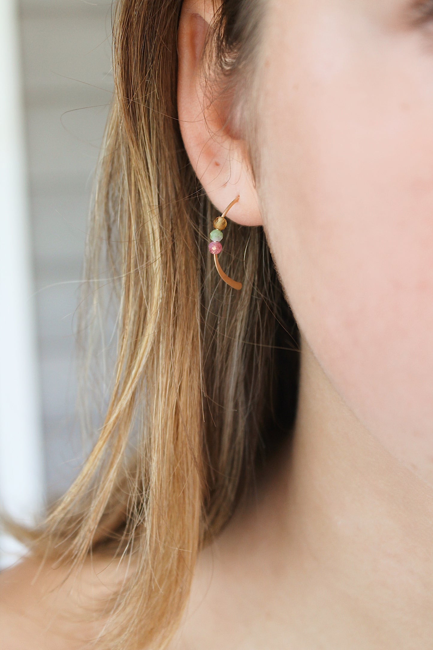 Skye Tourmaline Round Hoops
