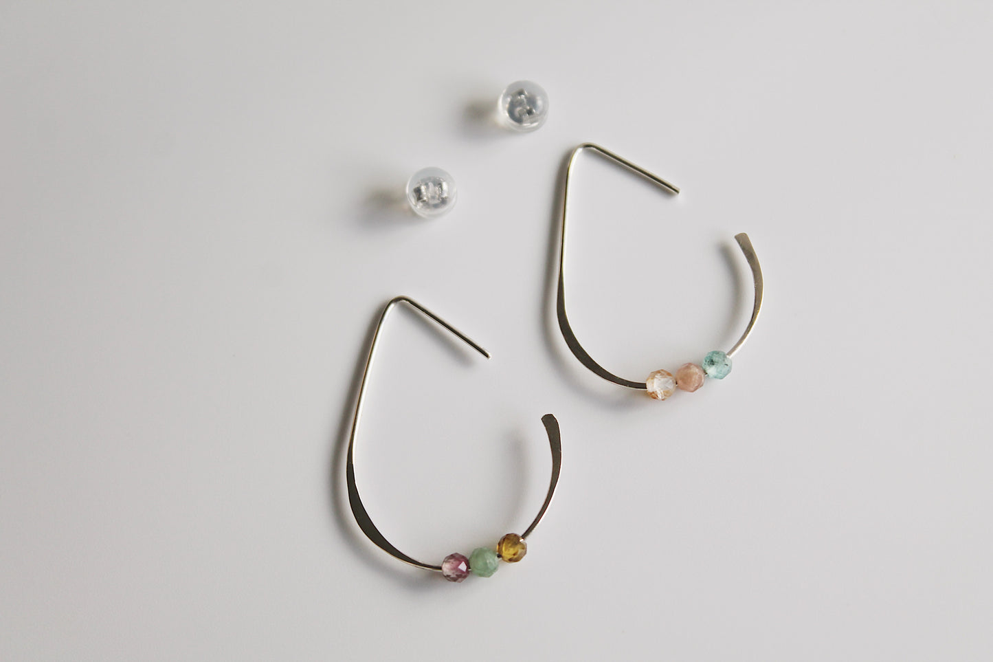 Sadie Tourmaline Teardrop Hoops