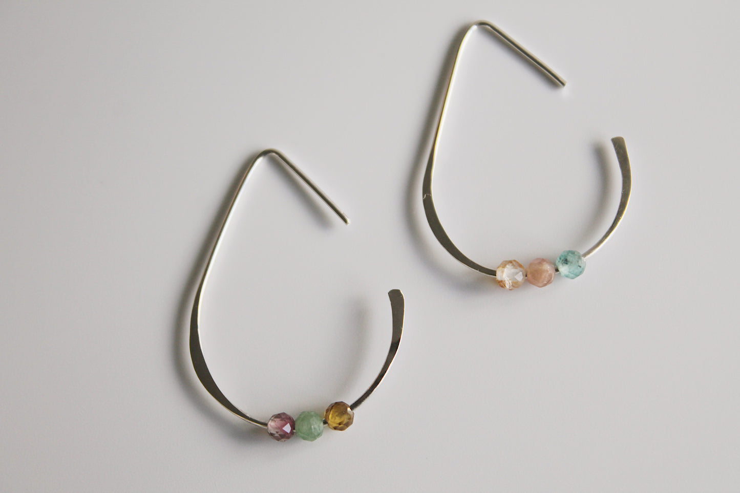 Sadie Tourmaline Teardrop Hoops