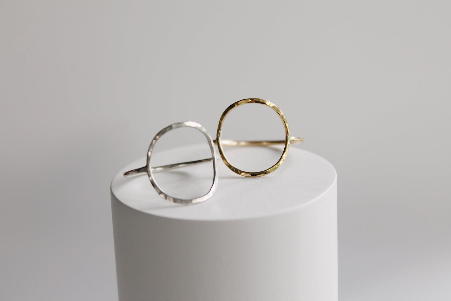Maeve Hammered Circle Ring