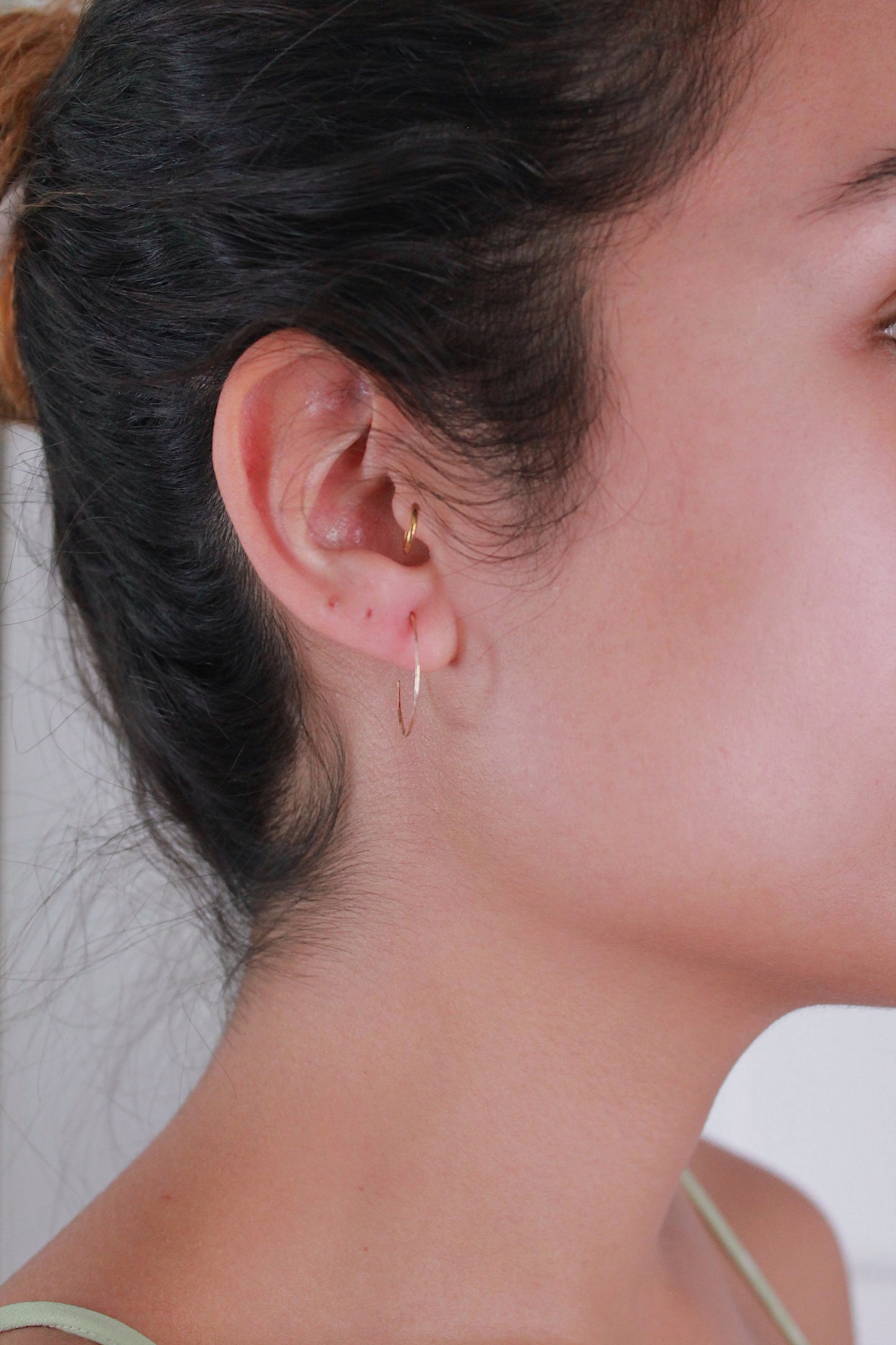 Jane Midi Hammered Hoops