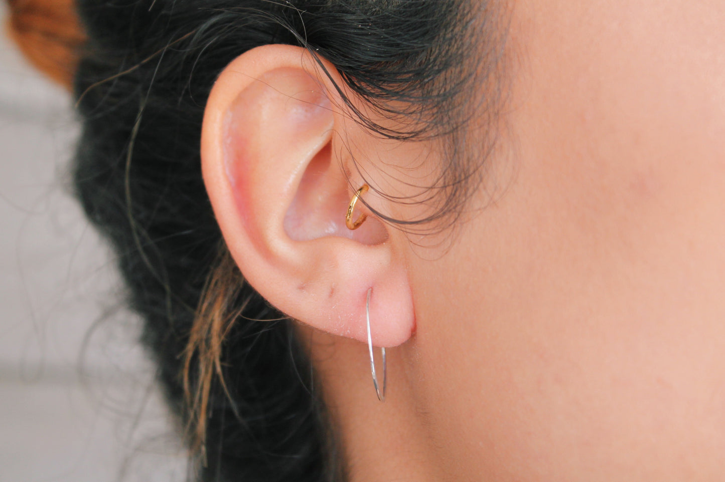 Jane Midi Hammered Hoops