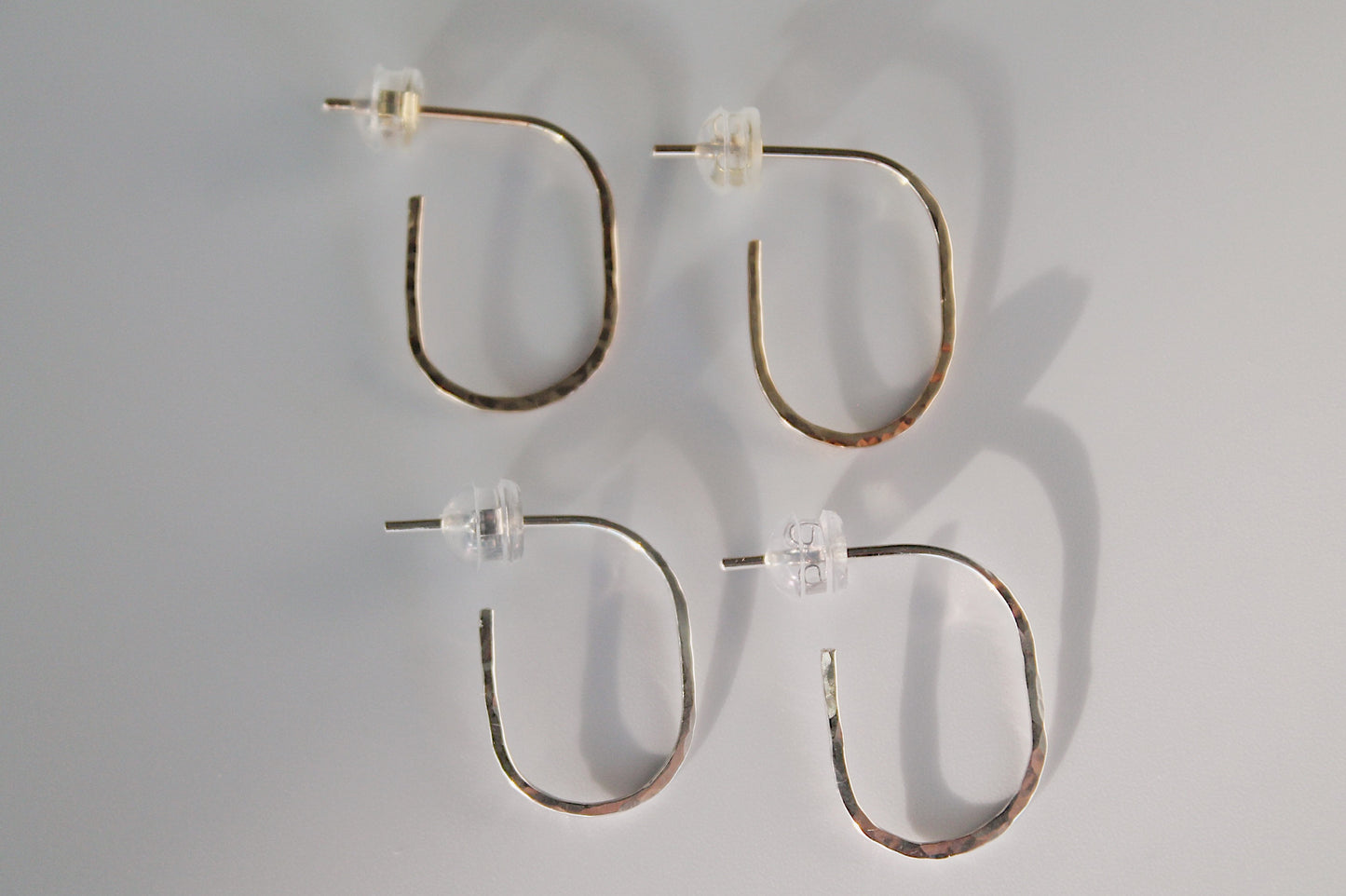 Darby Mini Hammered Hoops
