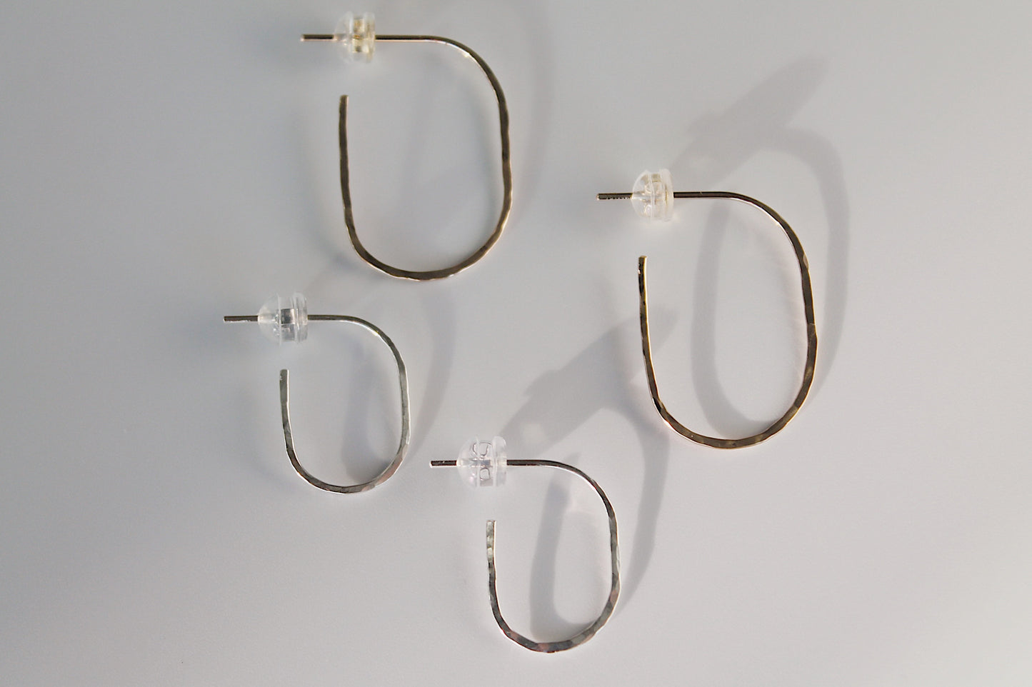 Darby Mini Hammered Hoops
