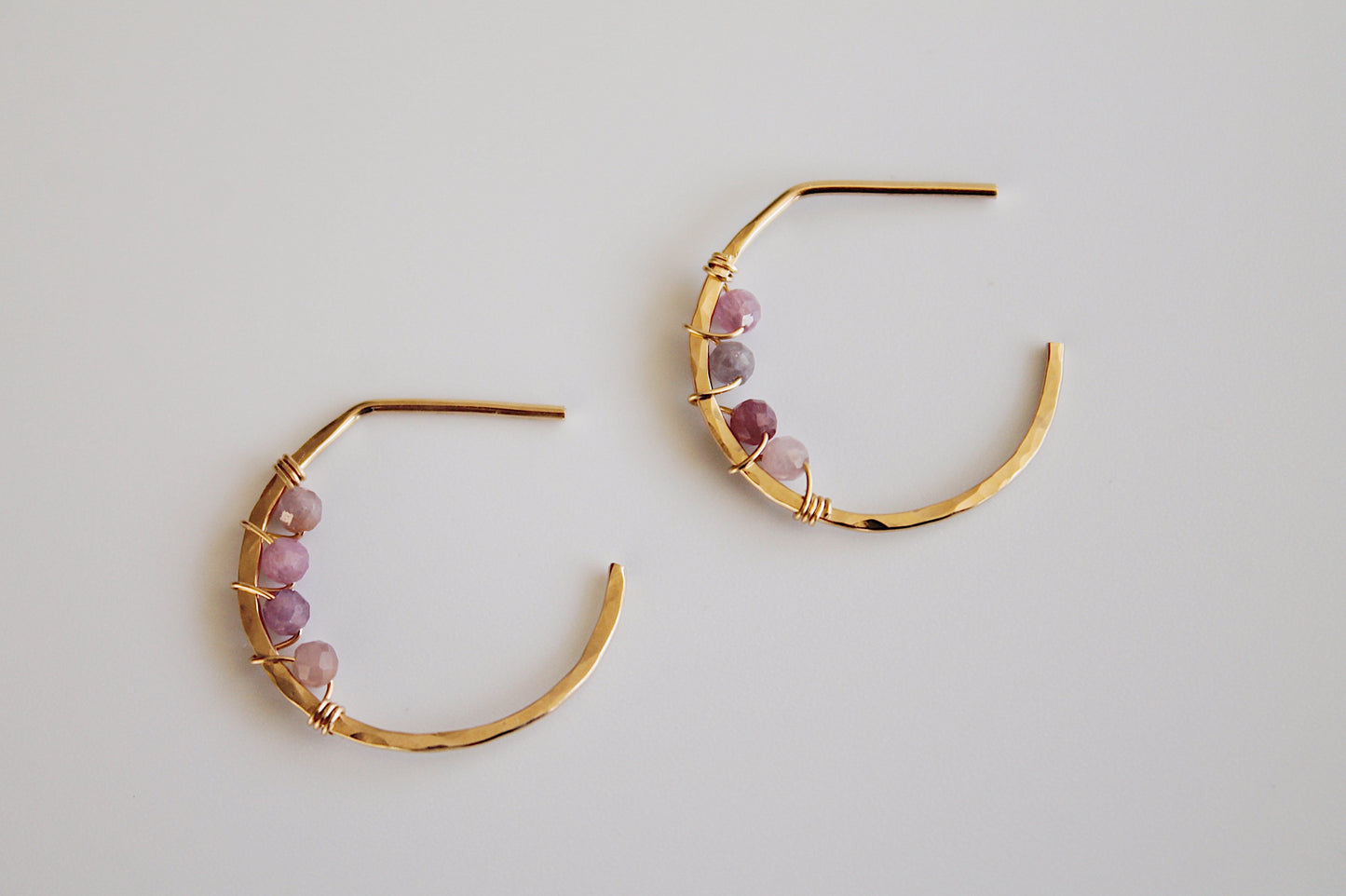 Birthstone Wrapped Hoops
