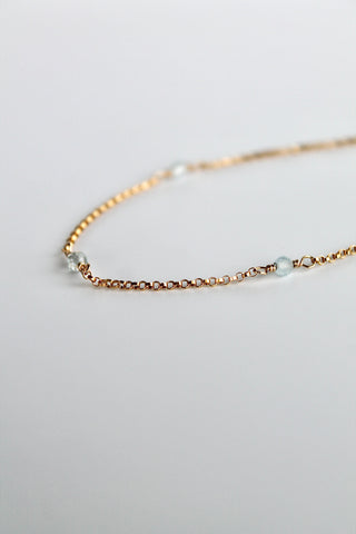 Multi Birthstone Bracelet - Aquamarine (March) - Emotional Depth