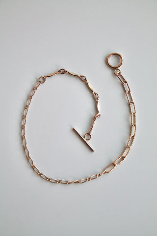 Bracelet à maillons patchwork avec fermoir à bascule