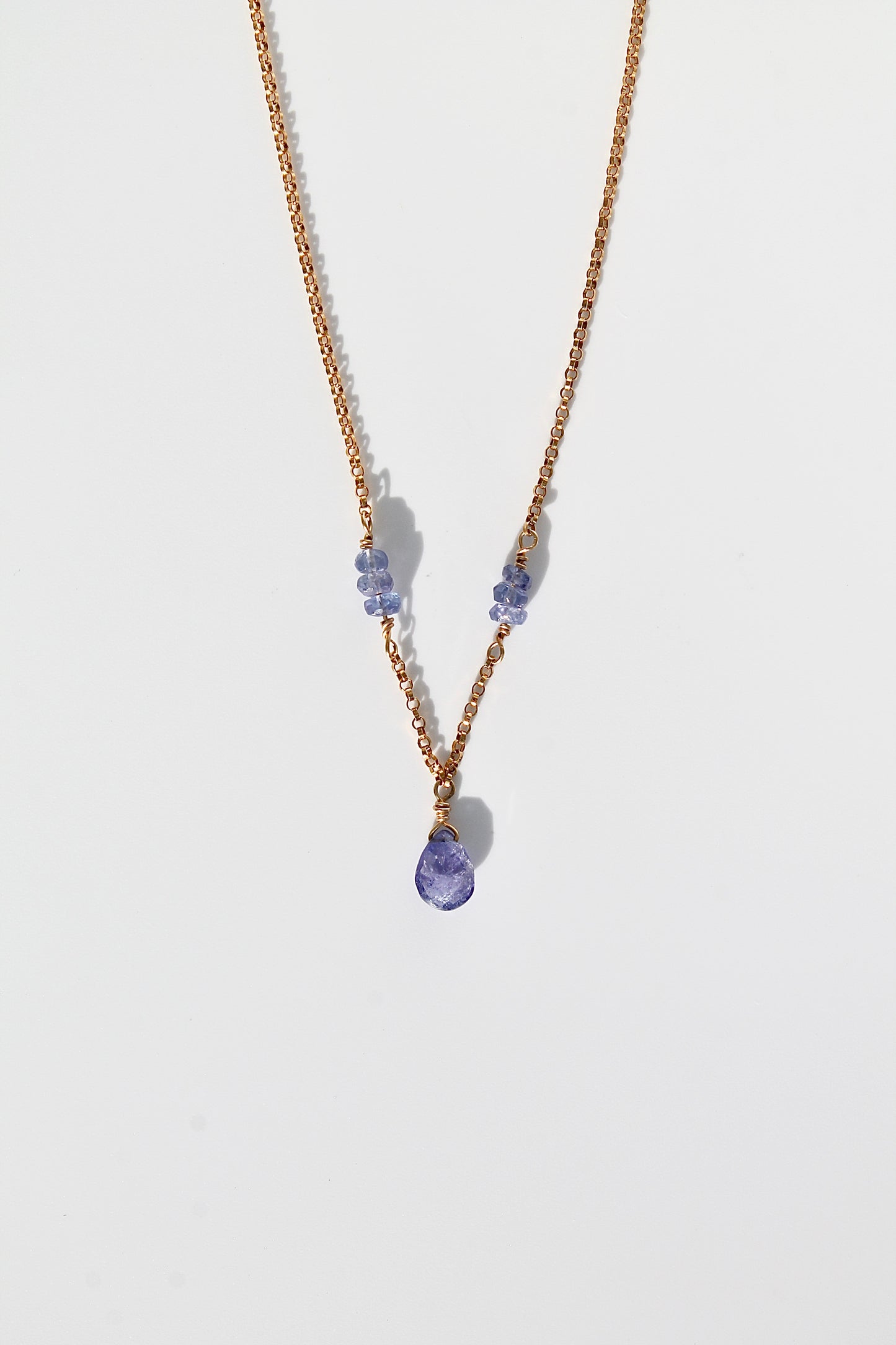 Flora Gemstone Drop Necklace