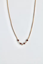 Birthstone Bar Necklace - Garnet (January) - Manifestation