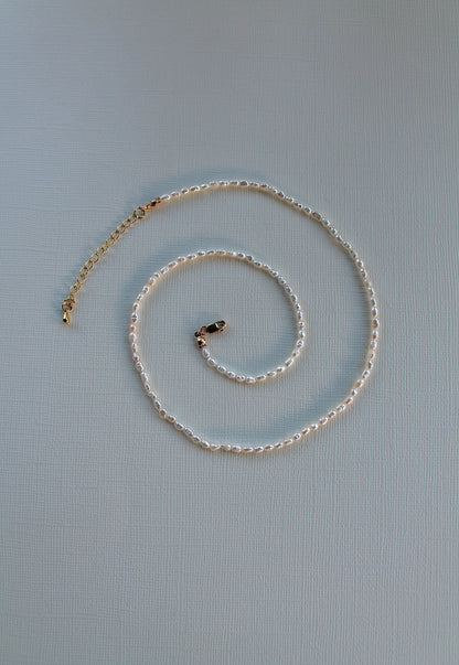 CLASSIC MINI PEARL NECKLACE - 14K GOLD FILLED