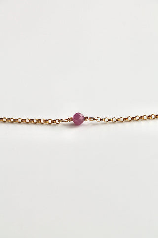 Pulsera con múltiples piedras de nacimiento: Rubí (julio) - Pasión