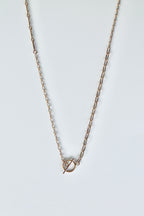 Toggle Clasp Patchwork Chain Necklace