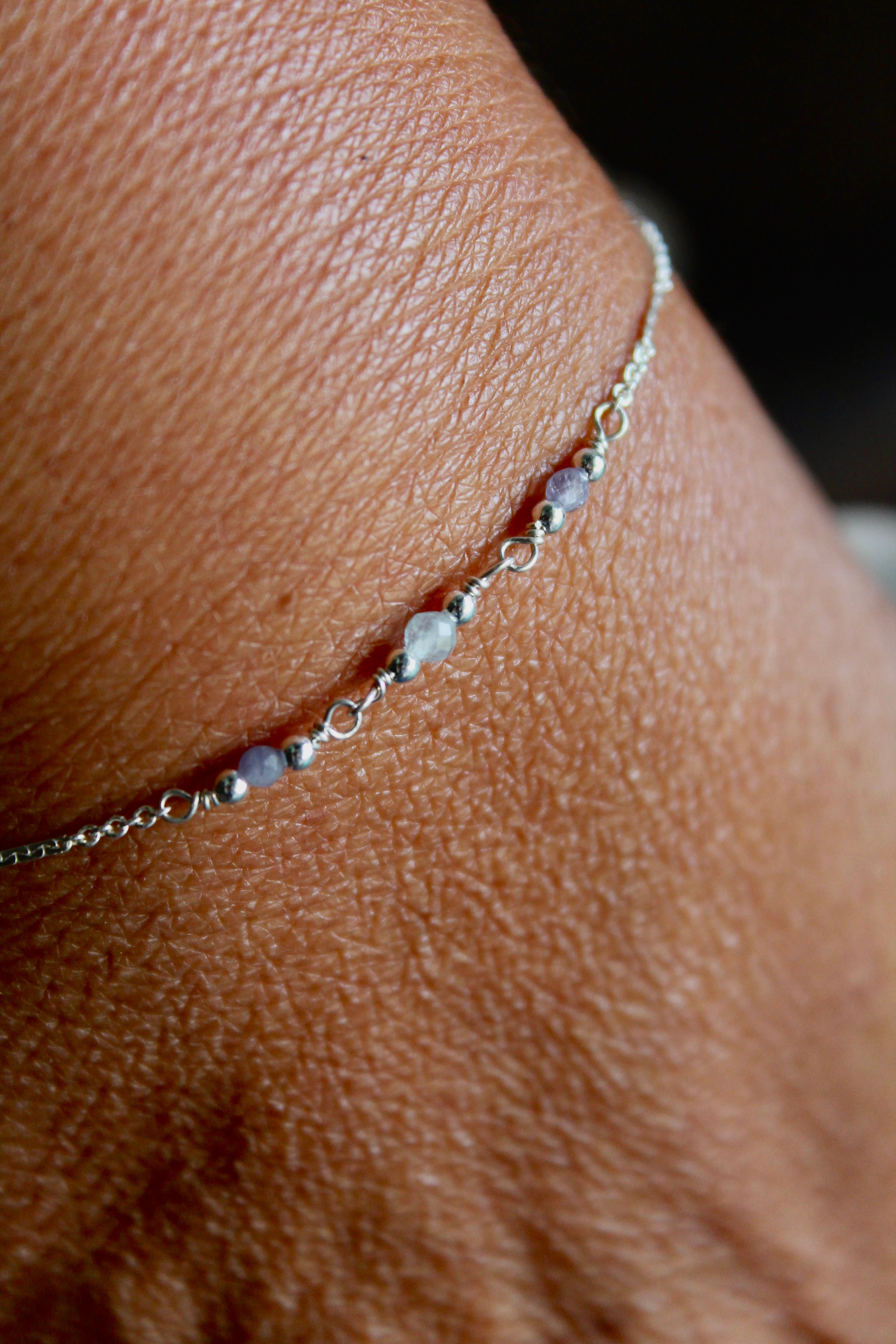 Calmness Healing Bracelet (Tanzanite & Aquamarine)
