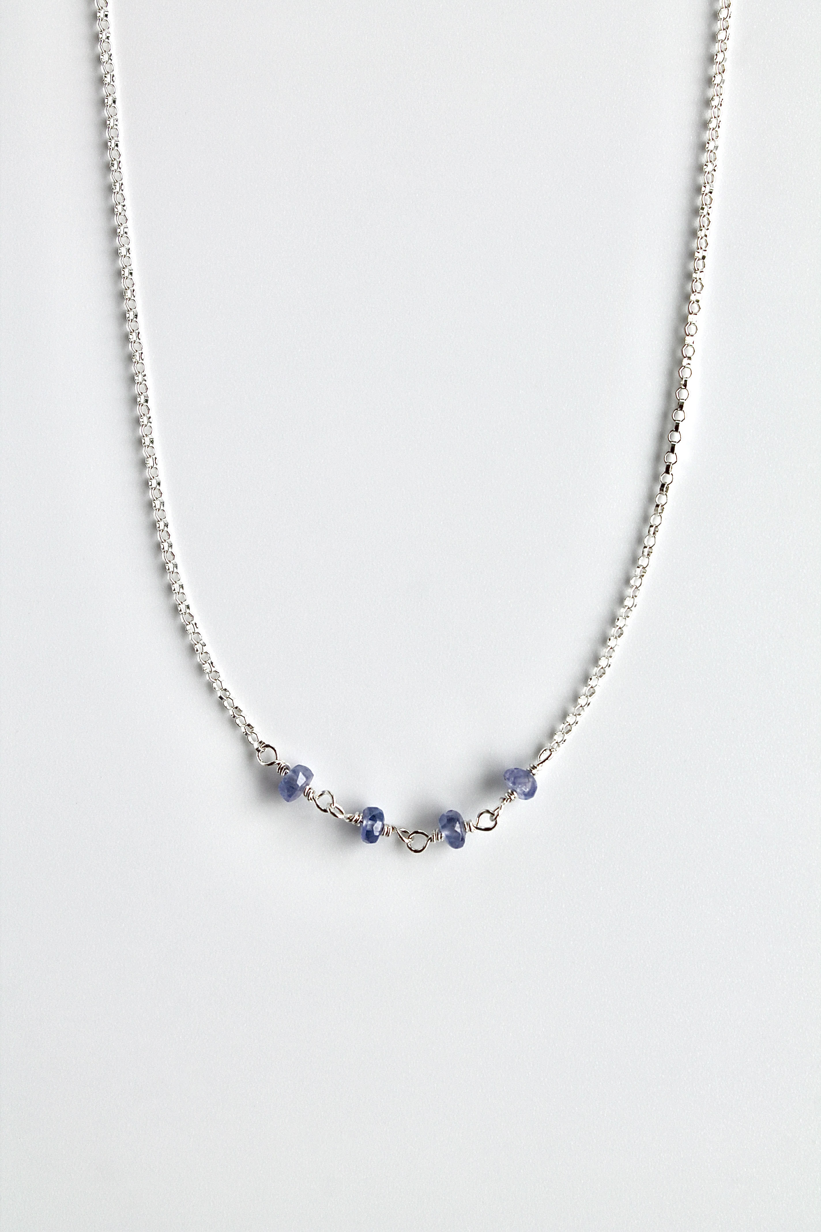Birthstone Bar Necklace - Tanzanite (December) - Enlightenment