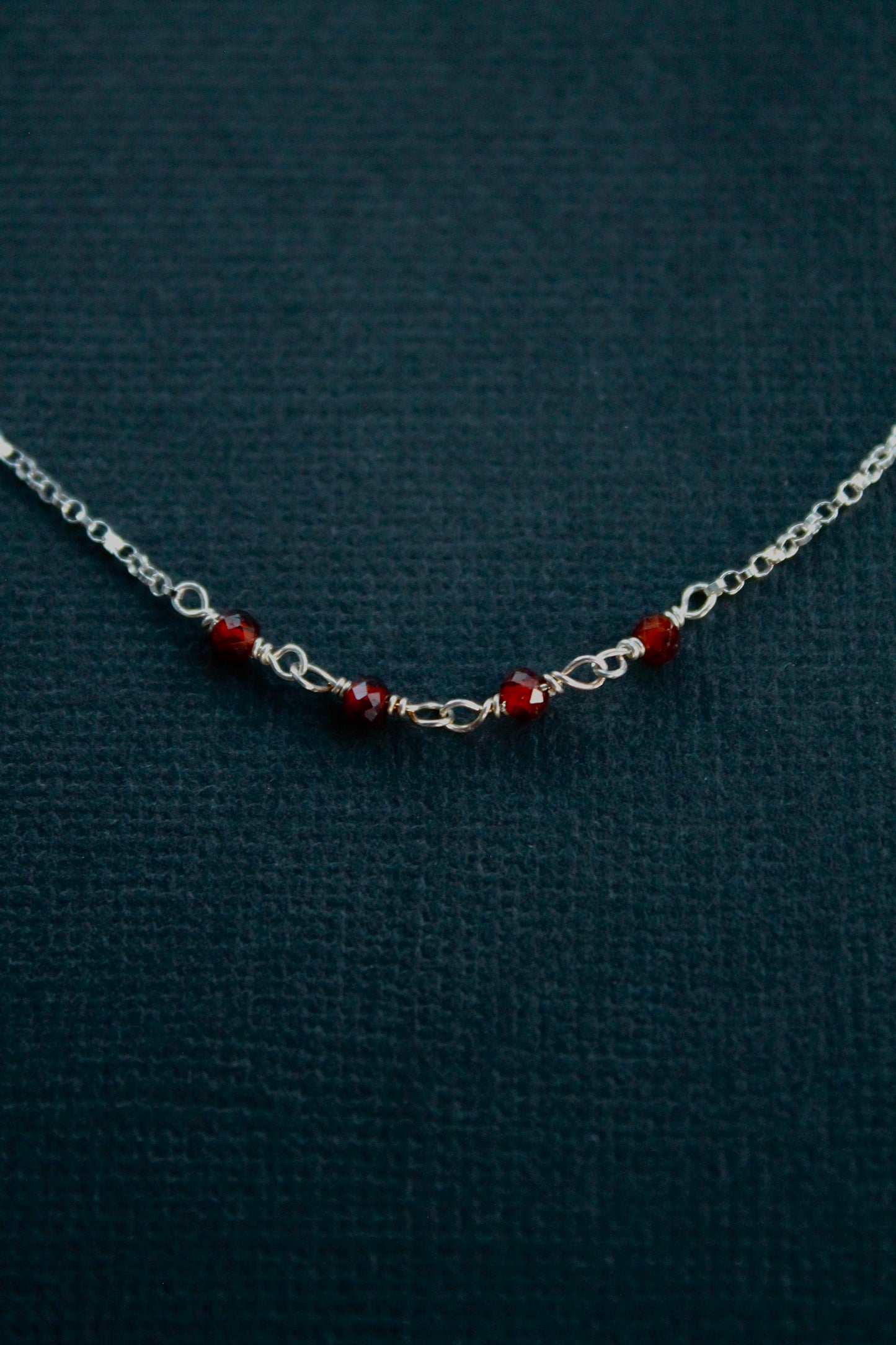 BIRTHSTONE BAR NECKLACE - STERLING SILVER