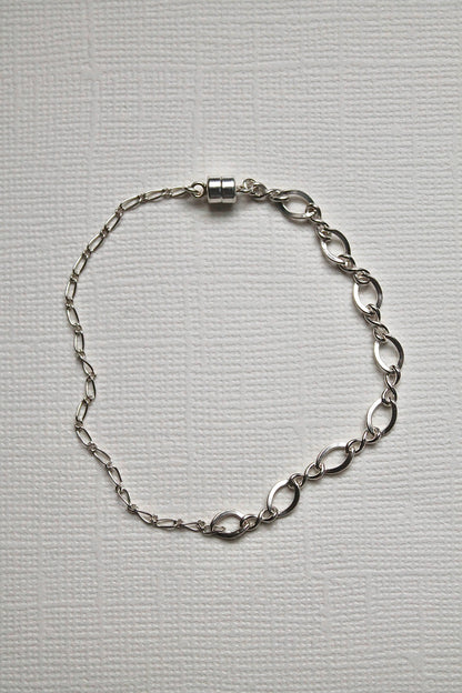 DUO CHAIN BRACELET (THIN) - STERLING SILVER