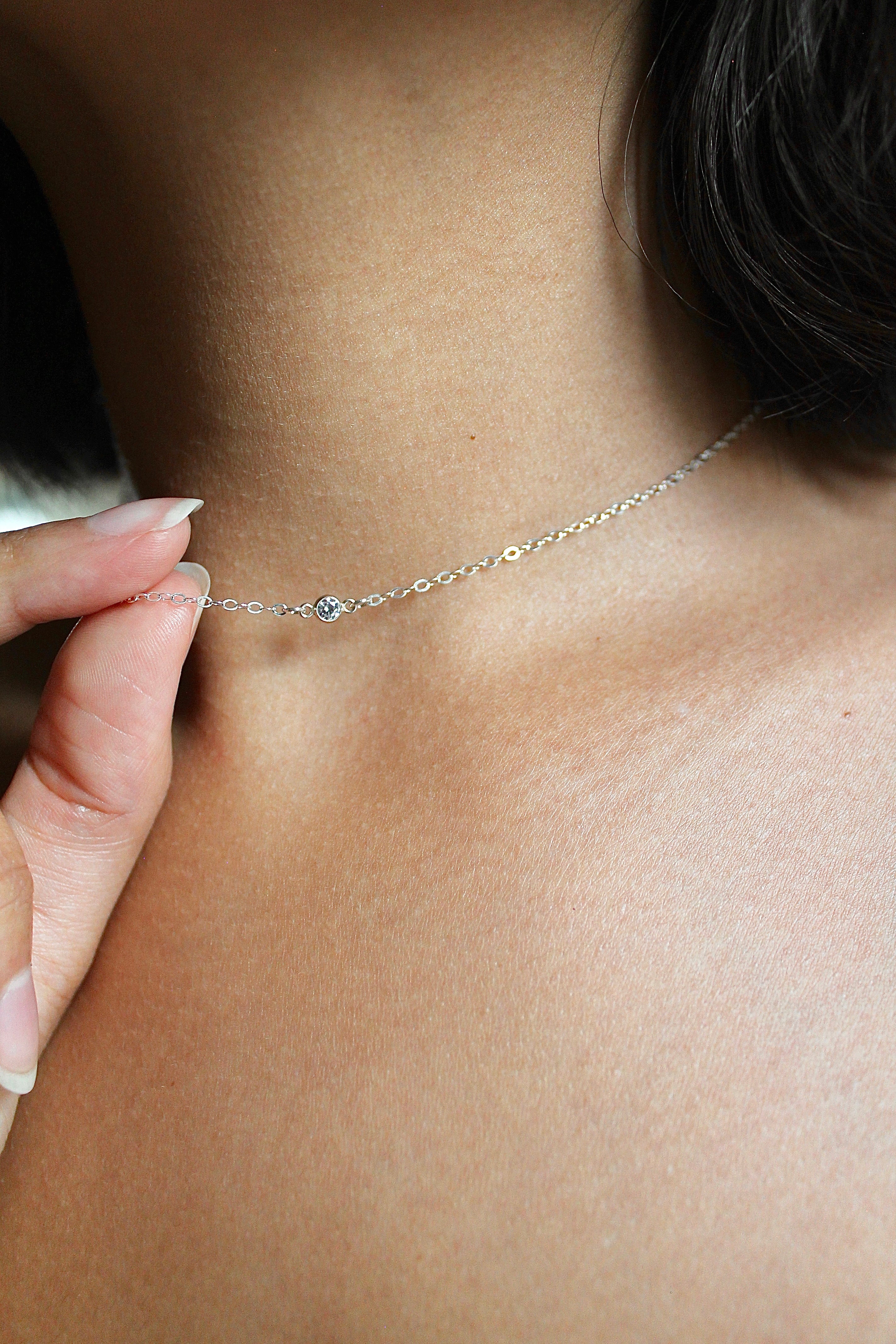 Delicate Choker Charm Necklace