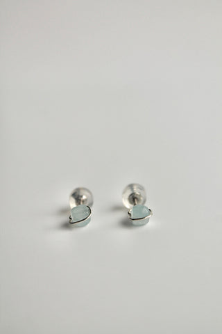 Birthstone Studs - Aquamarine (March) - Emotional Depth