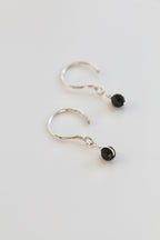 Threader Hoops (Black Tourmaline)