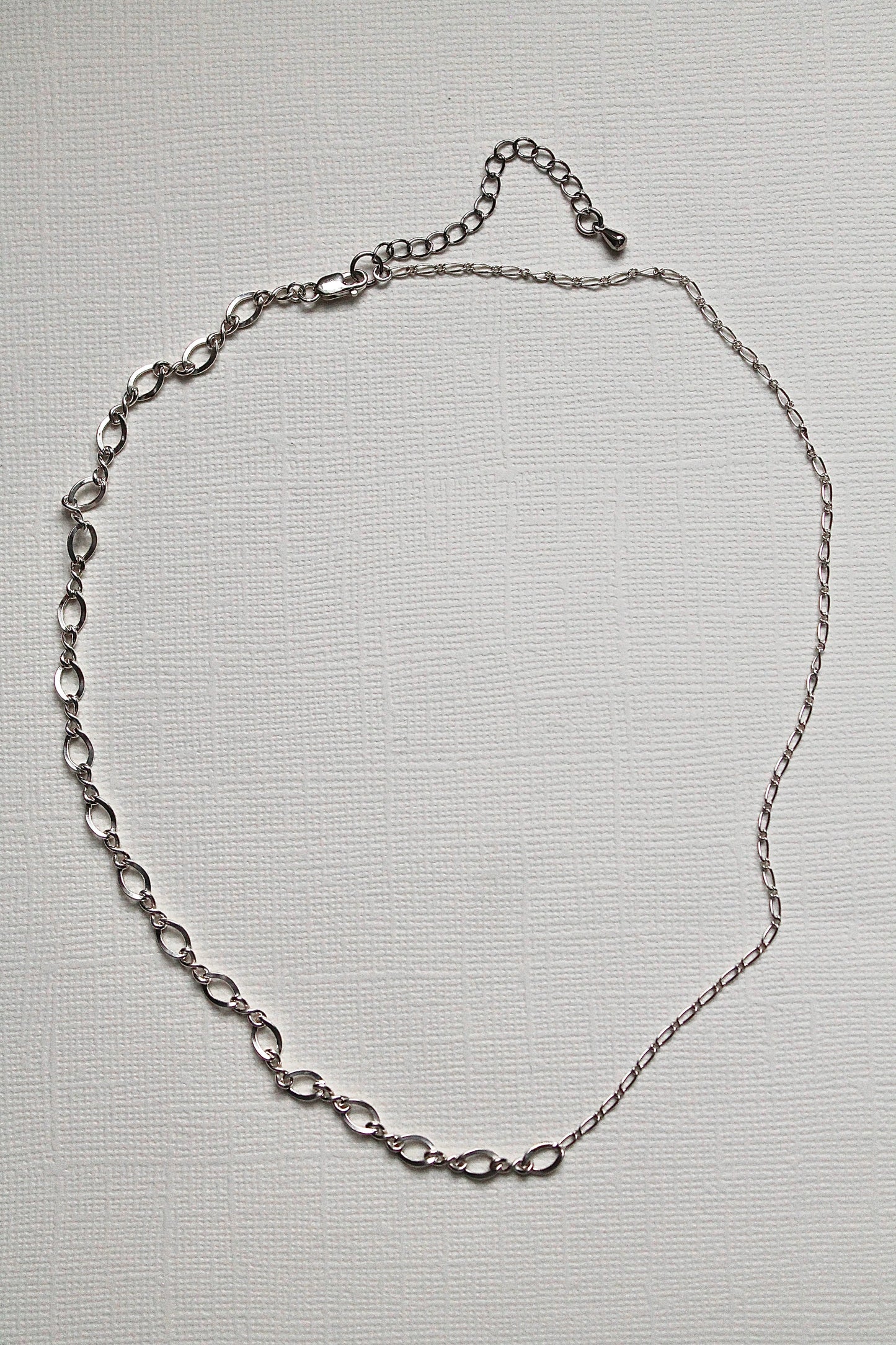 DUO CHAIN NECKLACE (THIN) - STERLING SILVER