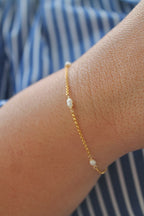 Pulsera con múltiples piedras de nacimiento - Perla de agua dulce (junio) - Pureza