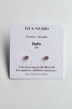 Birthstone Studs - Ruby (July) - Passion