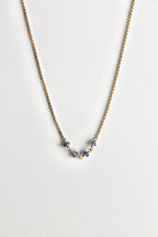 Collar con barra de piedra natal - Tanzanita (diciembre) - Iluminación